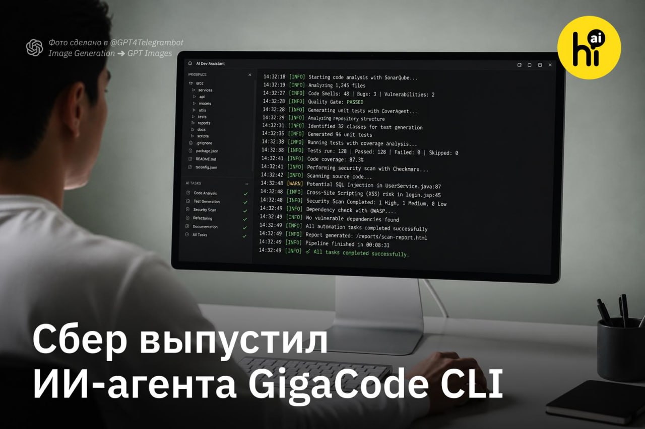 ⚡️ Сбер запустил мультиагентную систему GigaCode CLI для автономной генерации кода ИИ-ассистент т…