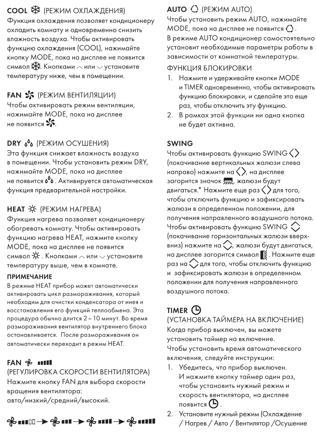 Фото 3 из 4: Xigma кондиционер режимы